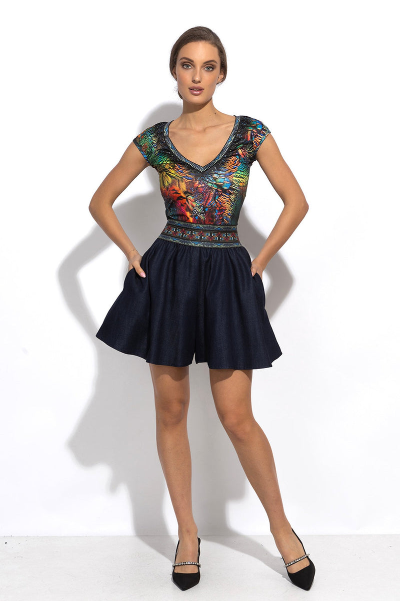 T-SHIRT BASIQUE COL V - AMAZONIA