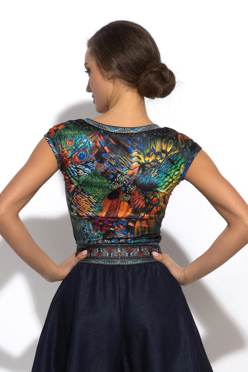 T-SHIRT BASIQUE COL V - AMAZONIA