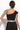 ASYMMETRICAL RIBBED TANK TOP IN BLACK WITH ELASTIC STRAP BAROQUE PEARL - ESSENTIALS JIORO АСИМЕТРИЧЕН РИПСЕН ТОП В ЧЕРНО С ЛАСТИЧНА ПРЕЗРАМКА BAROQUE PEARL - ESSENTIALS JIORO