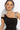 ASYMMETRICAL RIBBED TANK TOP IN BLACK WITH ELASTIC STRAP BAROQUE PEARL - ESSENTIALS JIORO АСИМЕТРИЧЕН РИПСЕН ТОП В ЧЕРНО С ЛАСТИЧНА ПРЕЗРАМКА BAROQUE PEARL - ESSENTIALS JIORO