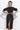 BLACK SHIRT COTTON POPLIN DRESS WITH OVAL HEM - ESSENTIALS JIORO ЧЕРНА РОКЛЯ ТИП РИЗА ОТ ПАМУЧЕН ПОПЛИН С ОВАЛЕН ПОДГЪВ - ESSENTIALS JIORO