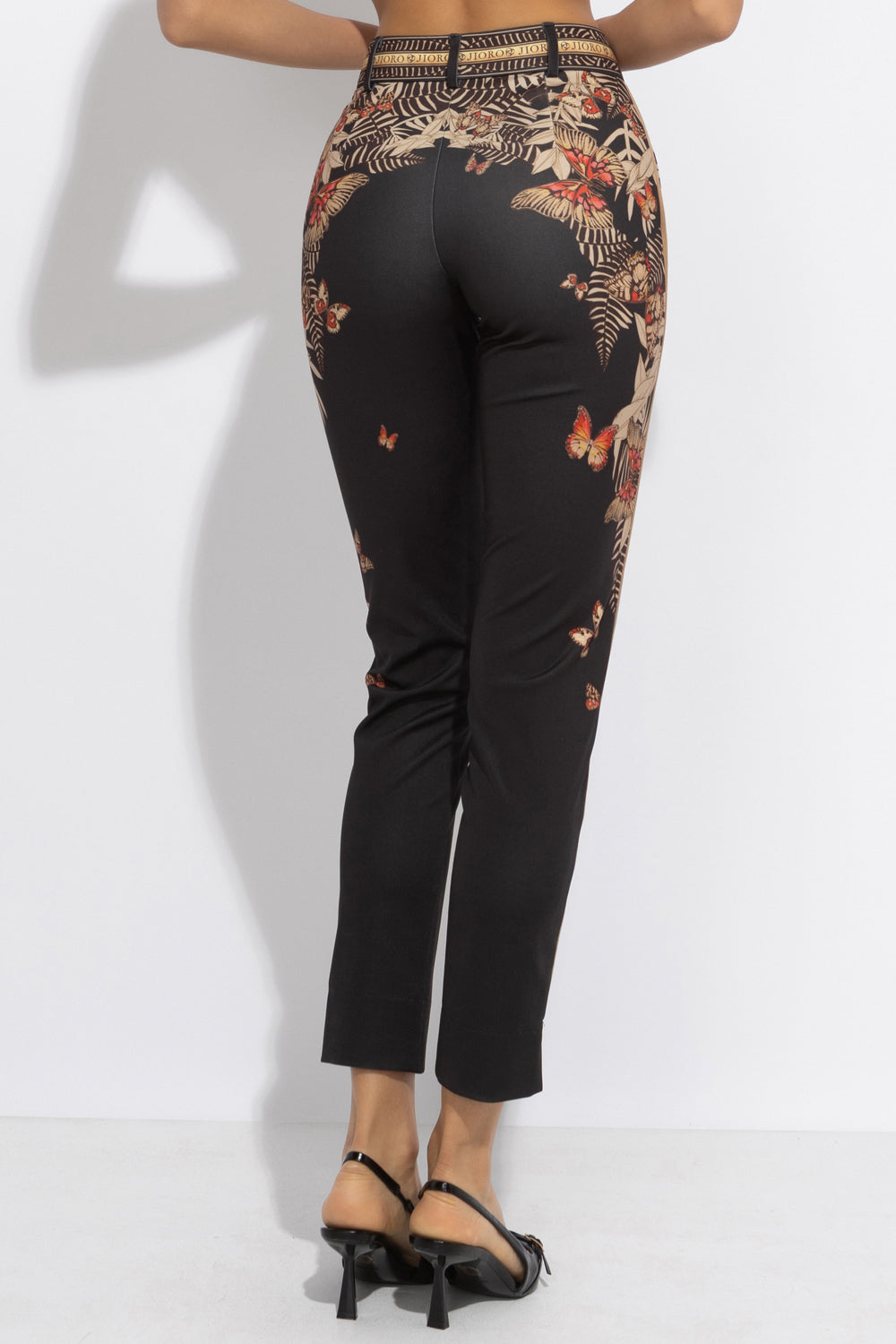 CLASSIC VISCOSE PANTS - MIDNIGHT BUTTERFLIES JIORO КЛАСИЧЕСКИ ПАНТАЛОН ОТ ВИСКОЗА - MIDNIGHT BUTTERFLIES JIORO