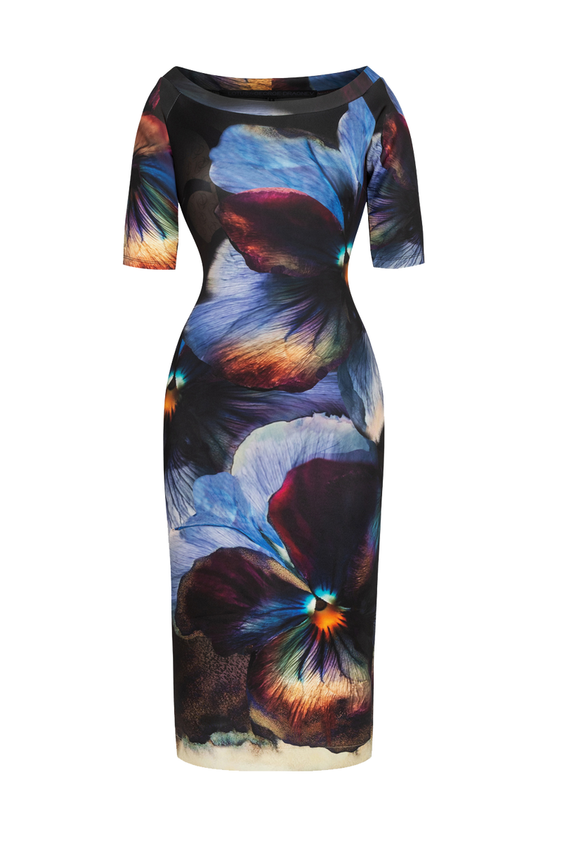 OPEN SHOULDERS DRESS -  VIOLET JIORO РОКЛЯ С ОТКРИТИ РАМЕНЕ - VIOLET JIORO