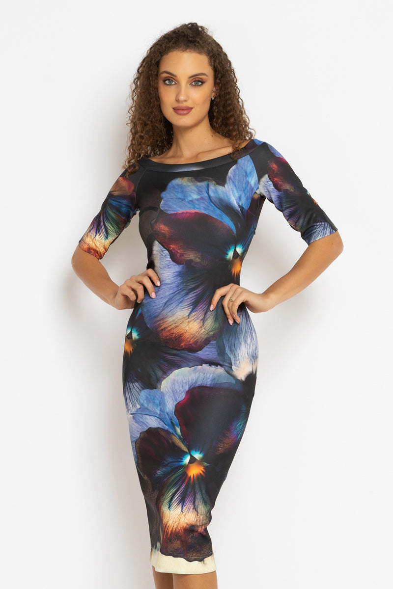 OPEN SHOULDERS DRESS -  VIOLET JIORO РОКЛЯ С ОТКРИТИ РАМЕНЕ - VIOLET JIORO