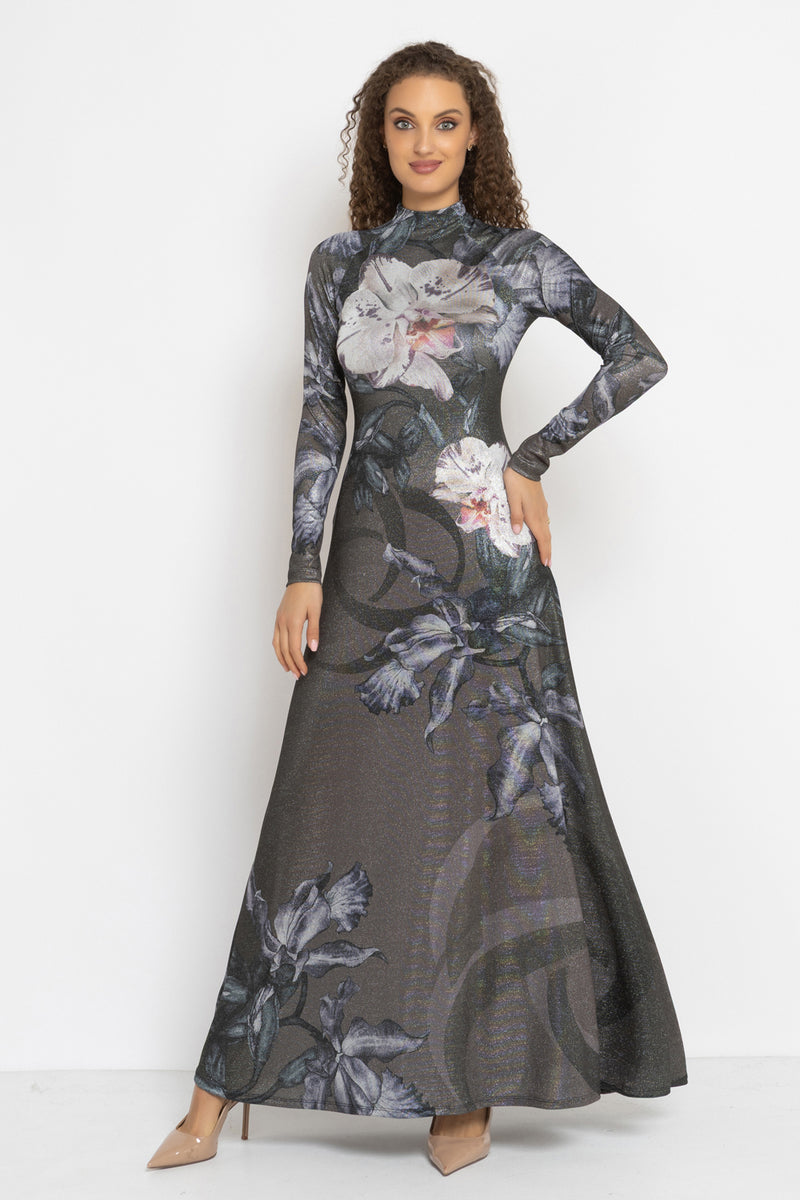 LONG LUREX DRESS - ORCHID ICE JIORO ДЪЛГА РОКЛЯ ОТ ЛУРЕКС - ORCHID ICE JIORO