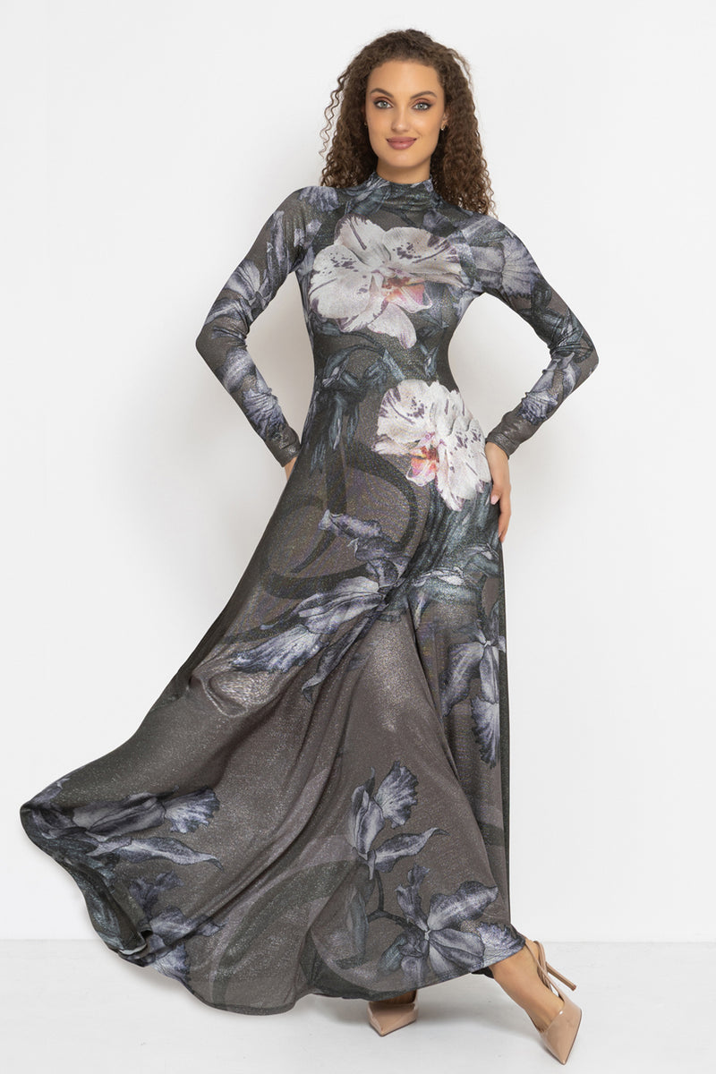 LONG LUREX DRESS - ORCHID ICE JIORO ДЪЛГА РОКЛЯ ОТ ЛУРЕКС - ORCHID ICE JIORO