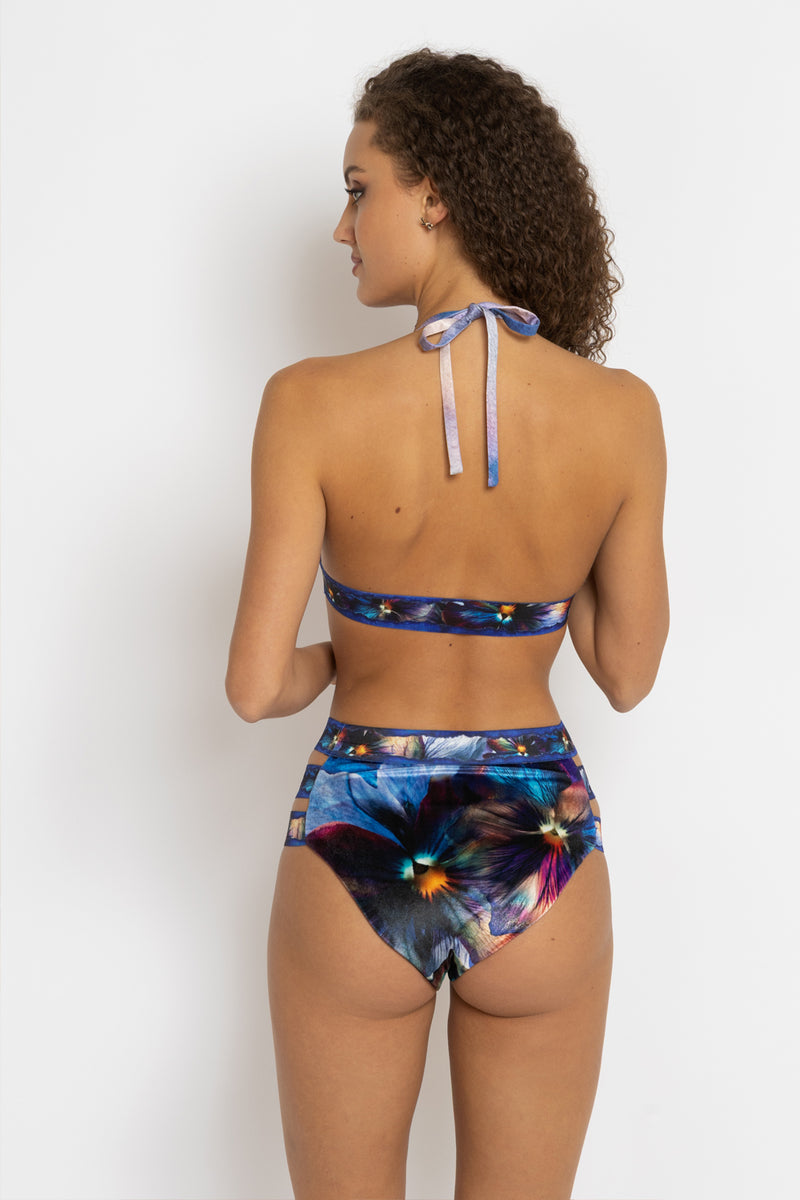 TRIANGLE VELVET TOP - VIOLET JIORO ГОРНИЩЕ НА БАНСКИ ТИП ТРИЪГЪЛНИК ОТ ПЛЮШ - VIOLET JIORO