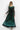 LONG FINE NET DRESS WITH BOAT NECKLINE - LEO NEON GREEN