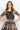 SHORT SLEEVE MESH BODYSUIT WITH ROUND NECKLINE - GRAFFITI POWDER