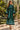 VISCOSE CAFTAN WITH FEATHERS - LEO NEON GREEN