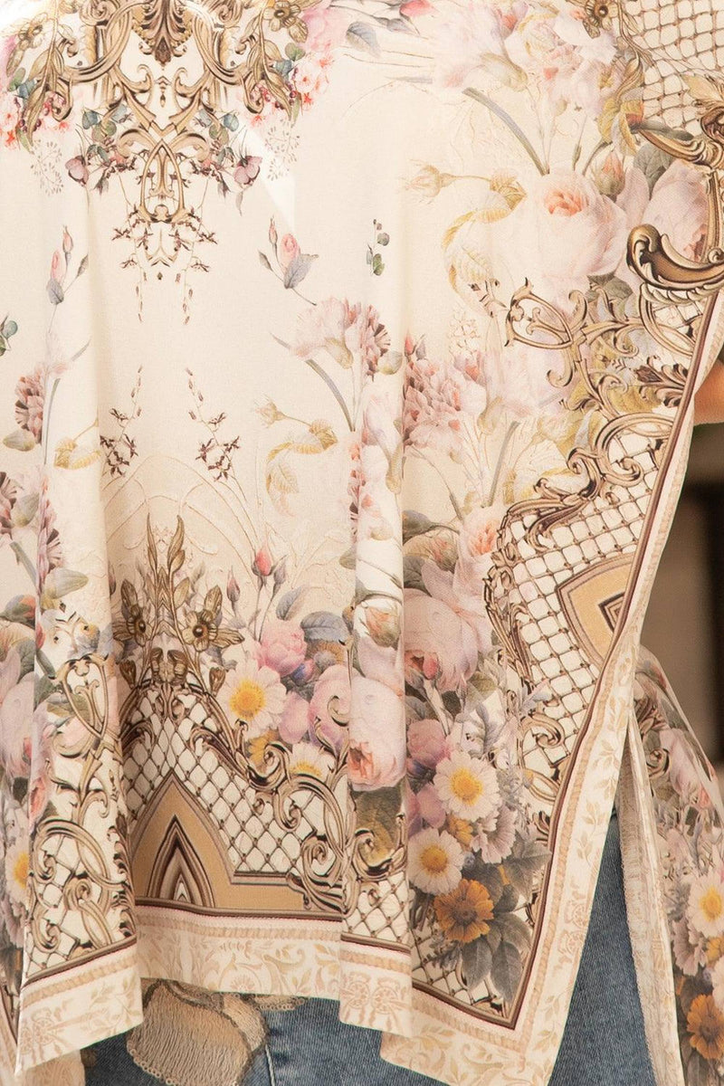 BLOUSE AMPLE - FLEURS BAROQUES