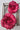 Petite broche rose cyclamen aspect daim