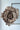 MEDIUM SUEDE-LOOK BEIGE ROSE BROOCH