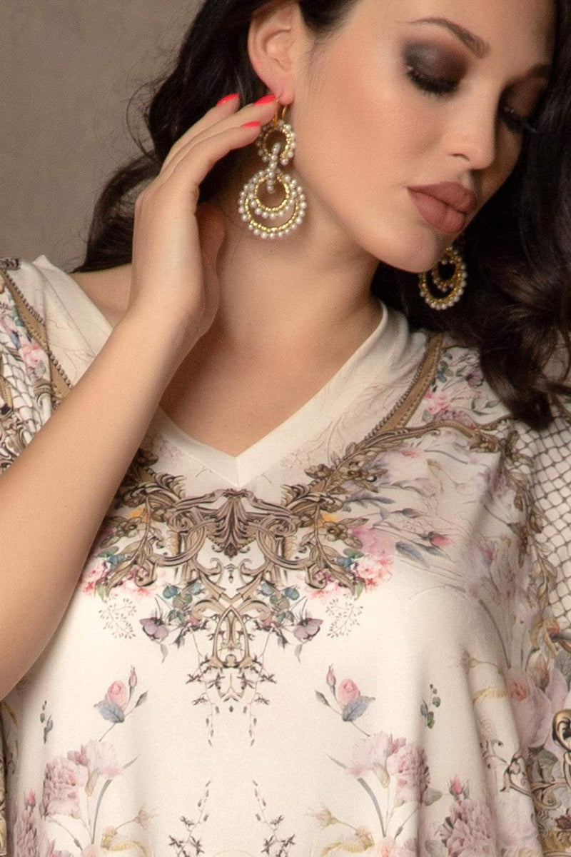 BLOUSE AMPLE - FLEURS BAROQUES