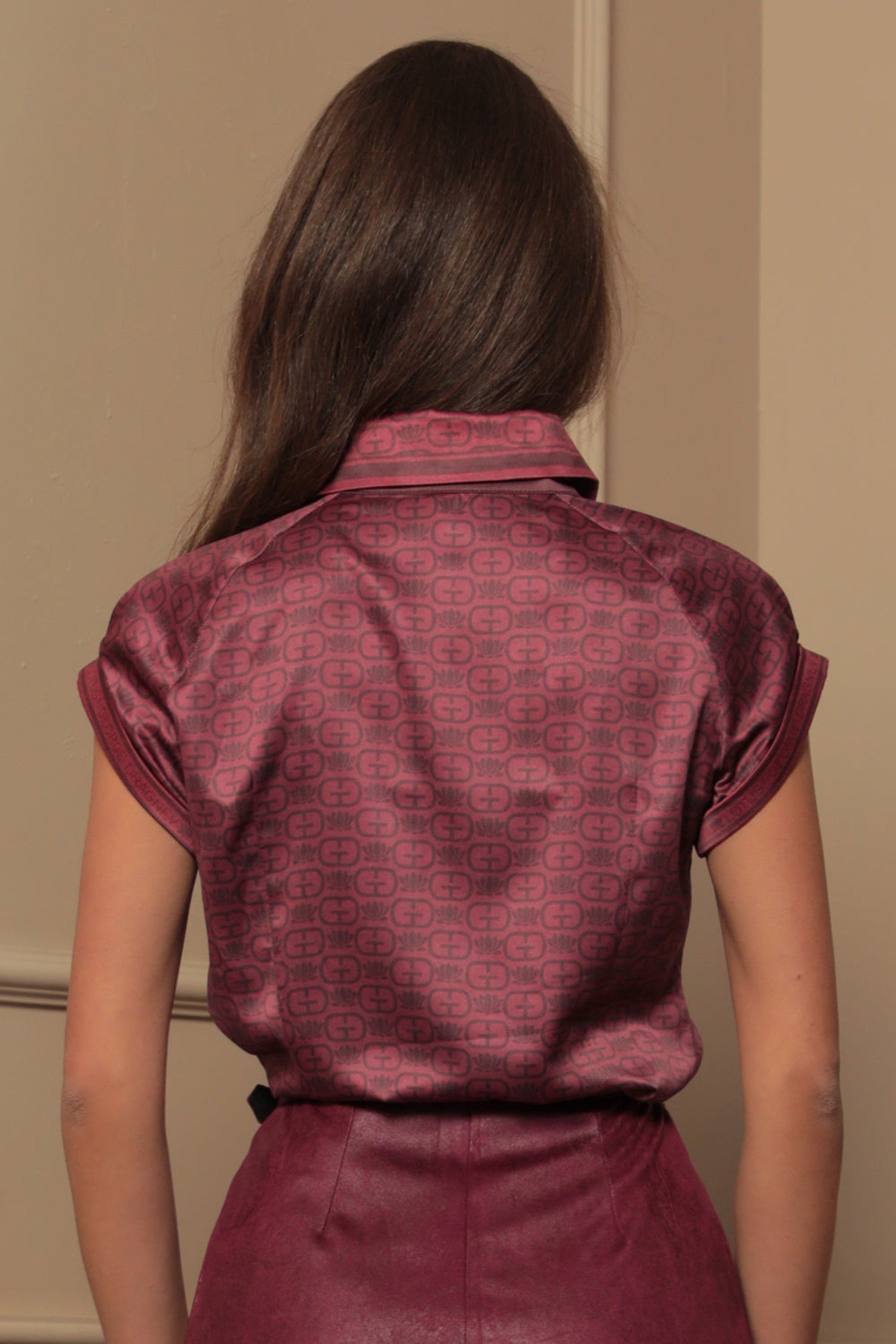 Chemise à manches raglan - logo bordeaux