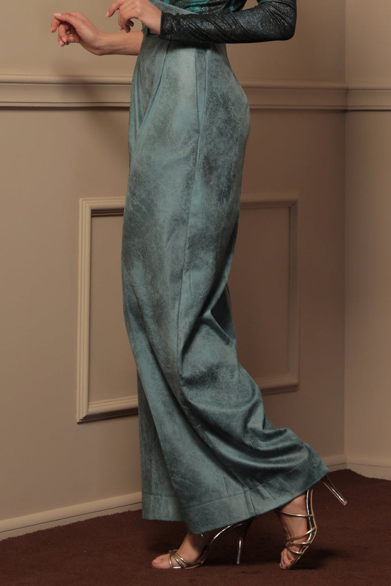 PANTALON BLEU TAILLE HAUTE – ESSENTIELS