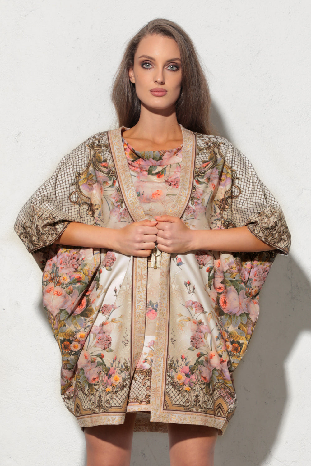 FRENCH TERRY CARDIGAN - BAROQUE FLOWERS