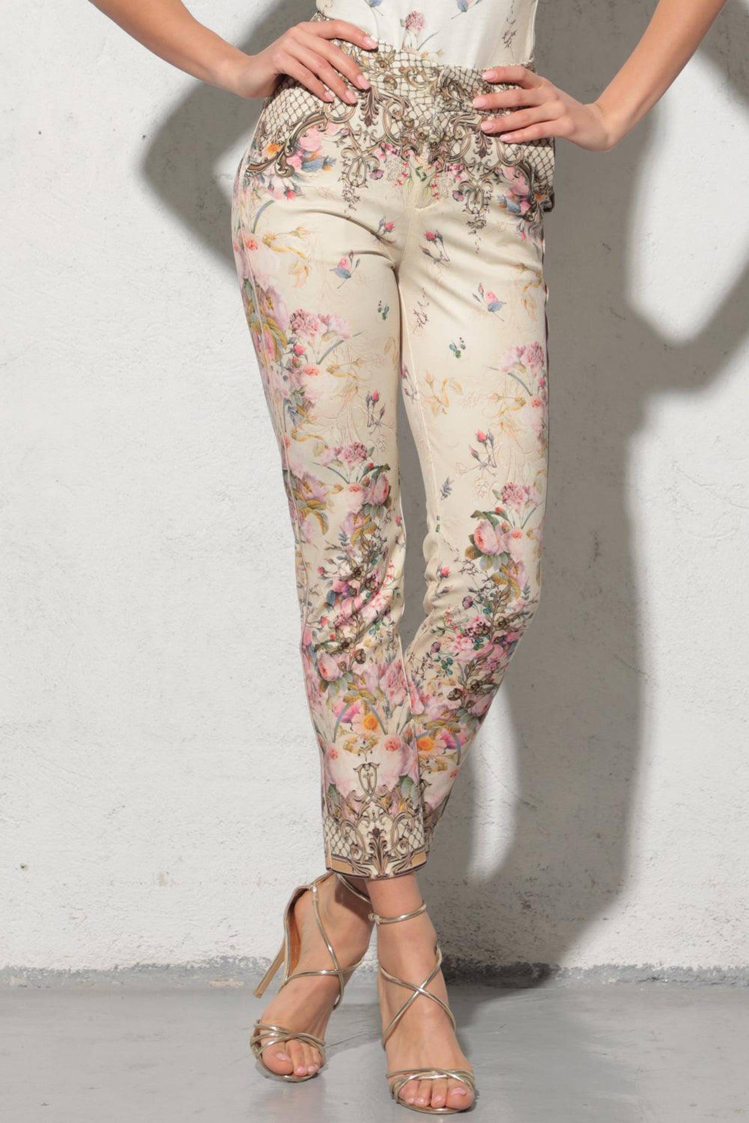 PANTALONS CLASSIQUES - FLEURS BAROQUES