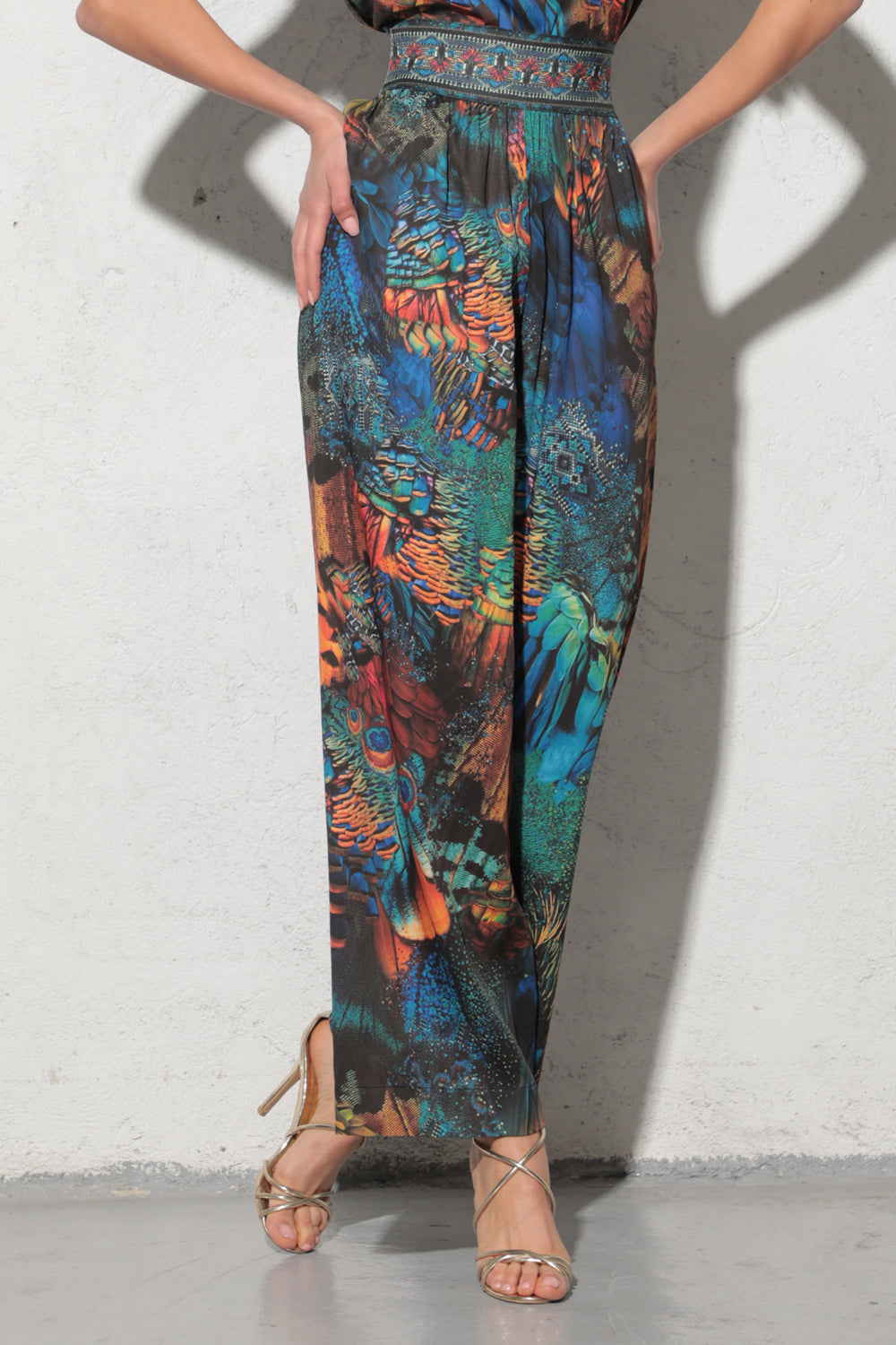 PANTALON EN VISCOSE LÂCHE - AMAZONIA
