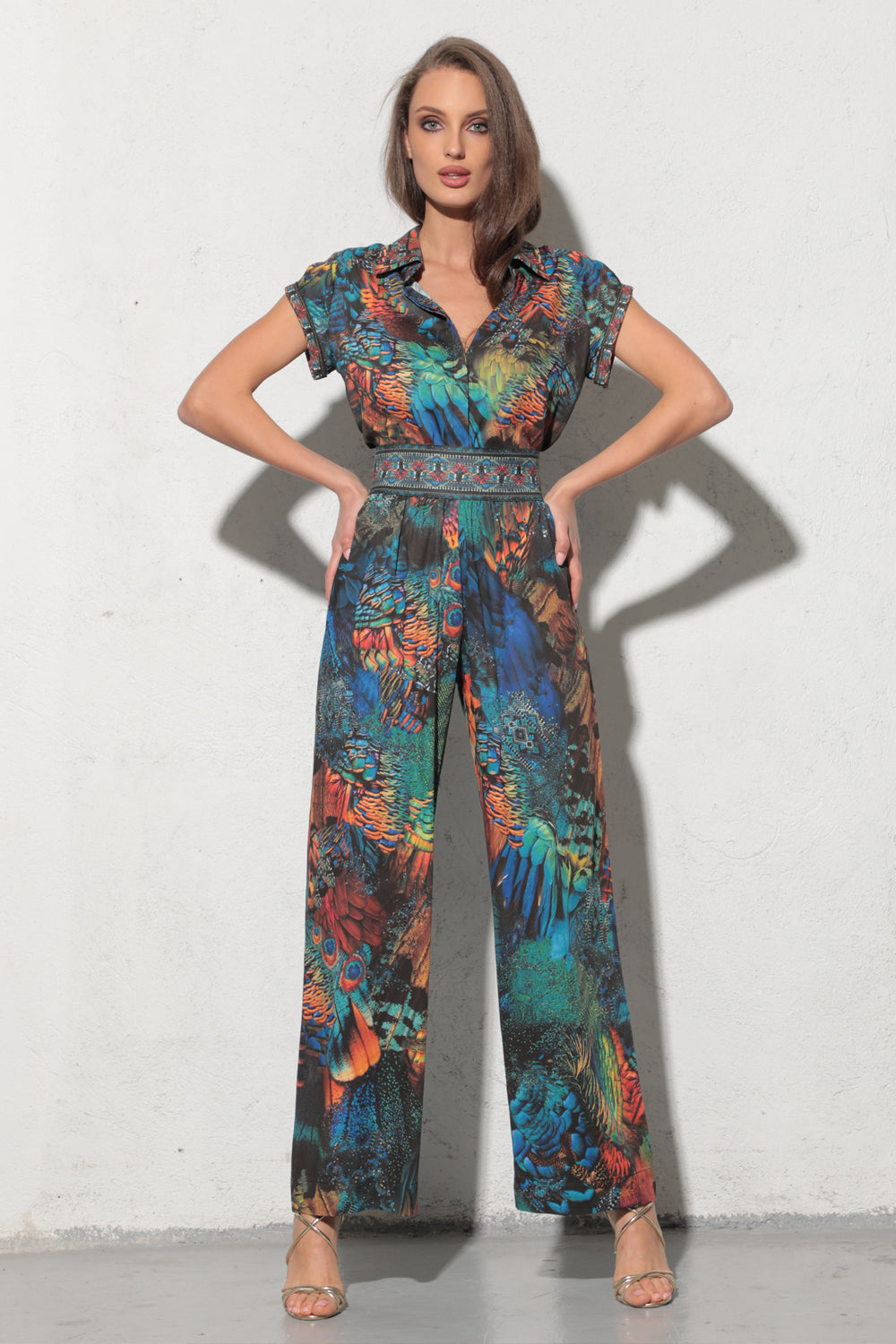 PANTALON EN VISCOSE LÂCHE - AMAZONIA