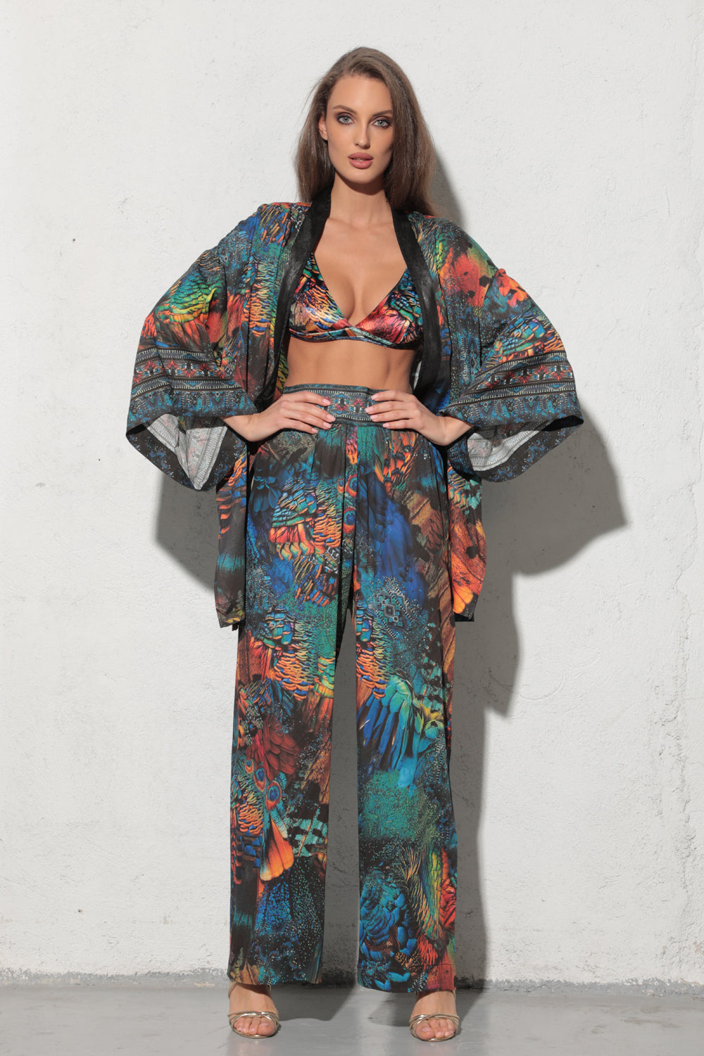 PANTALON EN VISCOSE LÂCHE - AMAZONIA