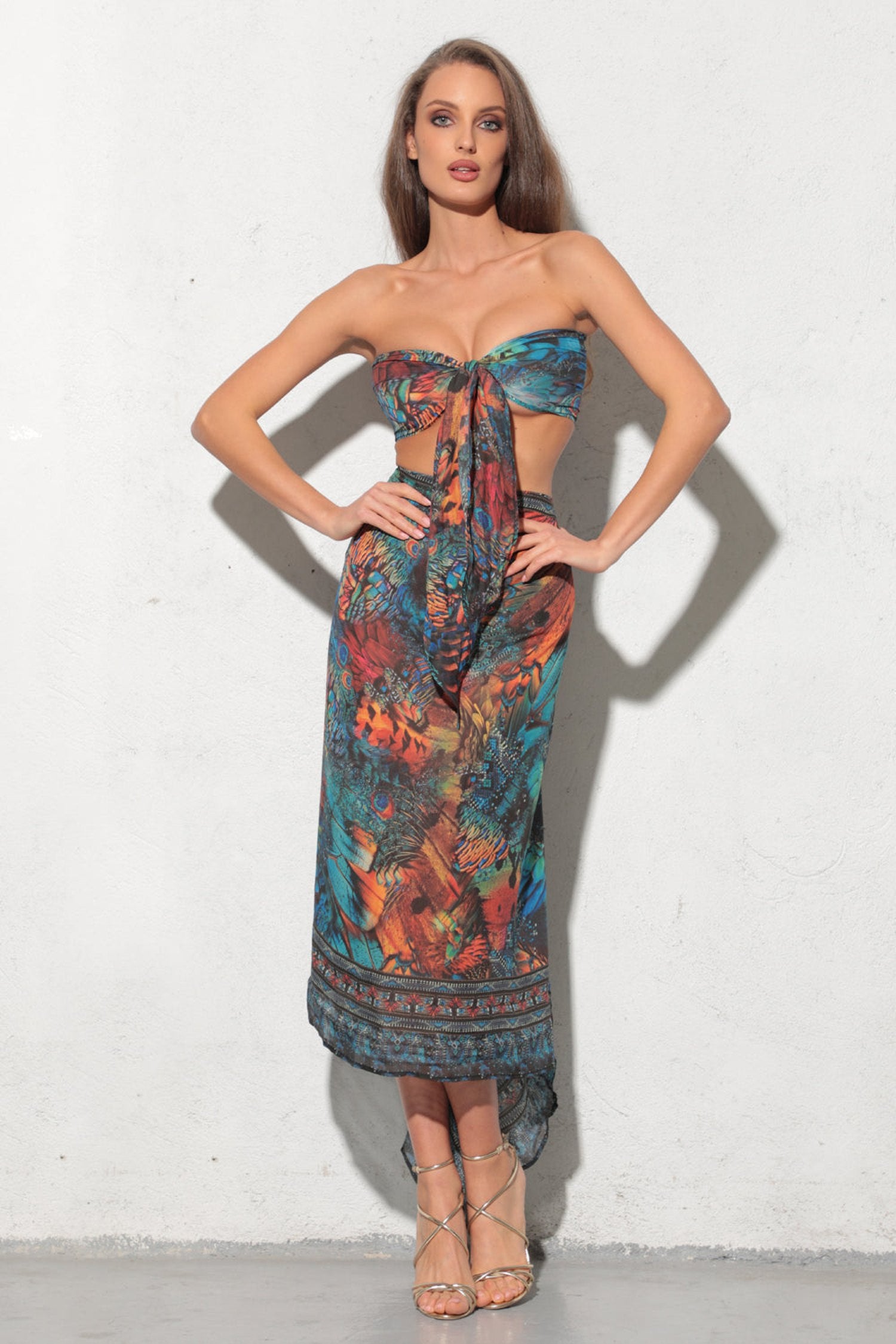 ENSEMBLE DE PAREO ET PETIT FOULARD – AMAZONIA
