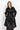 BLACK FAUX MINK SHAWL-COLLAR COAT - ESSENTIALS