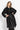 BLACK FAUX MINK SHAWL-COLLAR COAT - ESSENTIALS