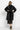 BLACK FAUX MINK SHAWL-COLLAR COAT - ESSENTIALS