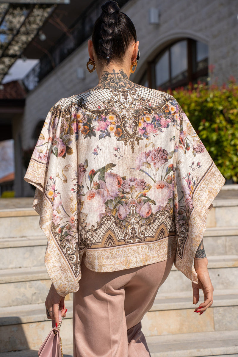 BLOUSE AMPLE - FLEURS BAROQUES