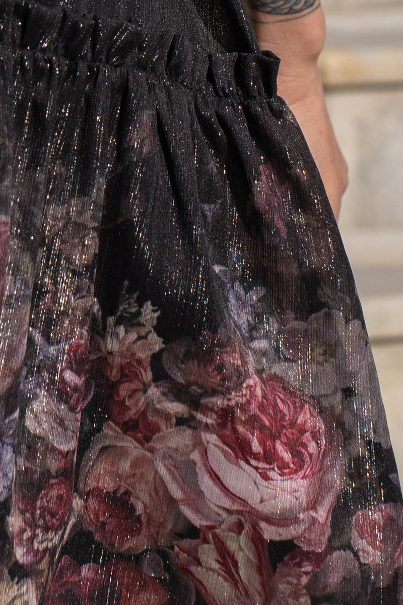 DRESS WITH PUFF SLEEVE - VINTAGE FLOWERS