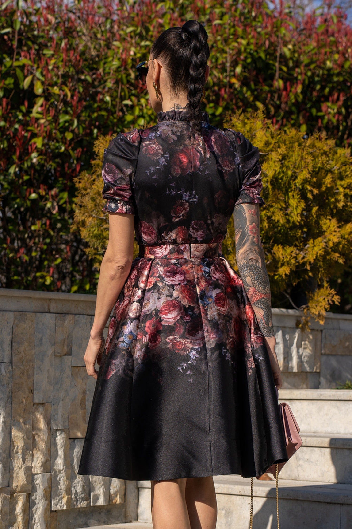 BLOUSE AVEC VOLANTS - FLEURS VINTAGE