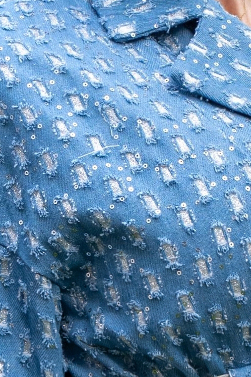 ΤΖΑΚΕΤ DENIM ΜΕ BROCADE - ESSENTIALS