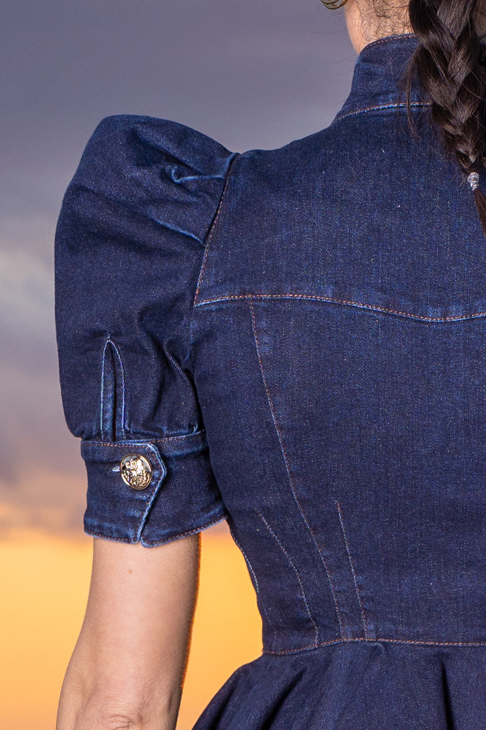 ΜΠΛΕΪΖΕΡ DENIM ΜΕ ΜΑΝΙΚΙ BUFFER - ΒΑΣΙΚΑ