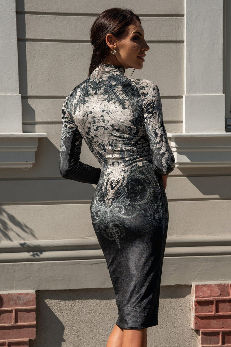 VELVET DRESS - FROZEN LOTUS JIORO ВТАЛЕНА РОКЛЯ ОТ КАДИФЕ - FROZEN LOTUS