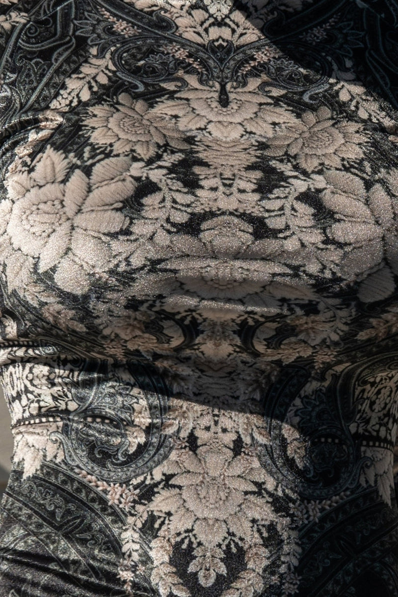 VELVET DRESS - FROZEN LOTUS JIORO ВТАЛЕНА РОКЛЯ ОТ КАДИФЕ - FROZEN LOTUS