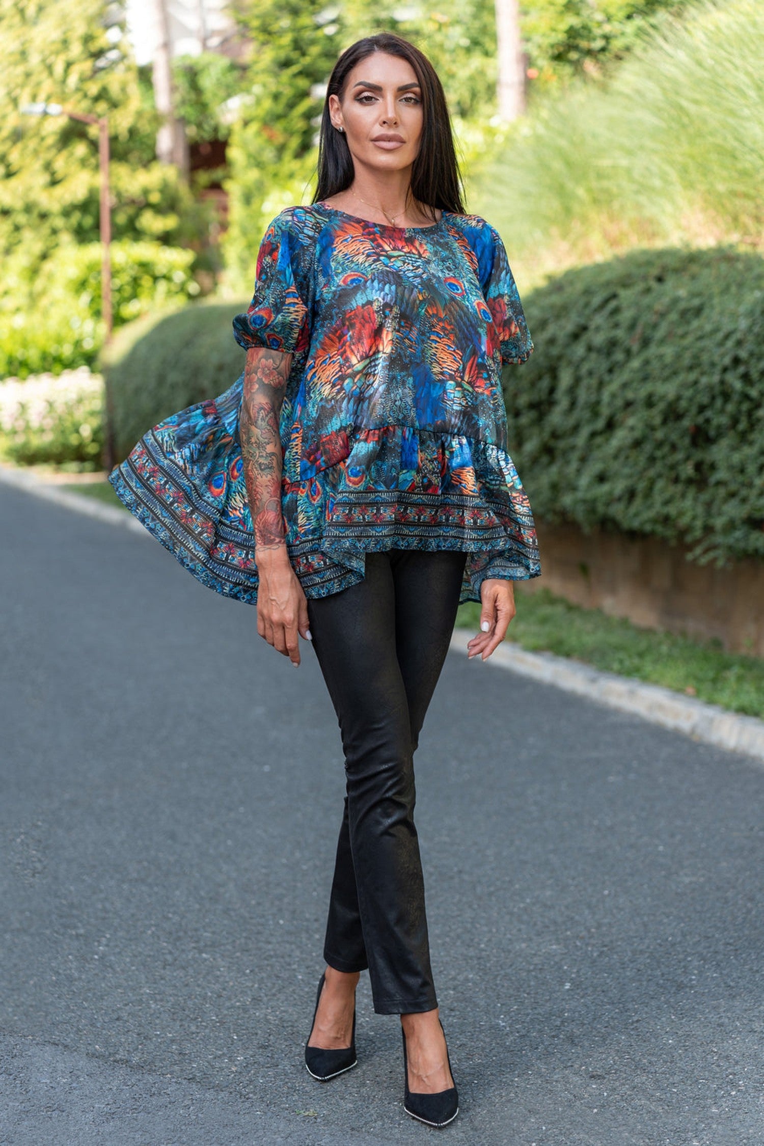 LOOSE CHIFFON SHIRT - AMAZONIA