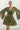 SHORT TENCEL DRESS WITH WIDE SLEEVES IN OLIVE GREEN - ESSENTIALS