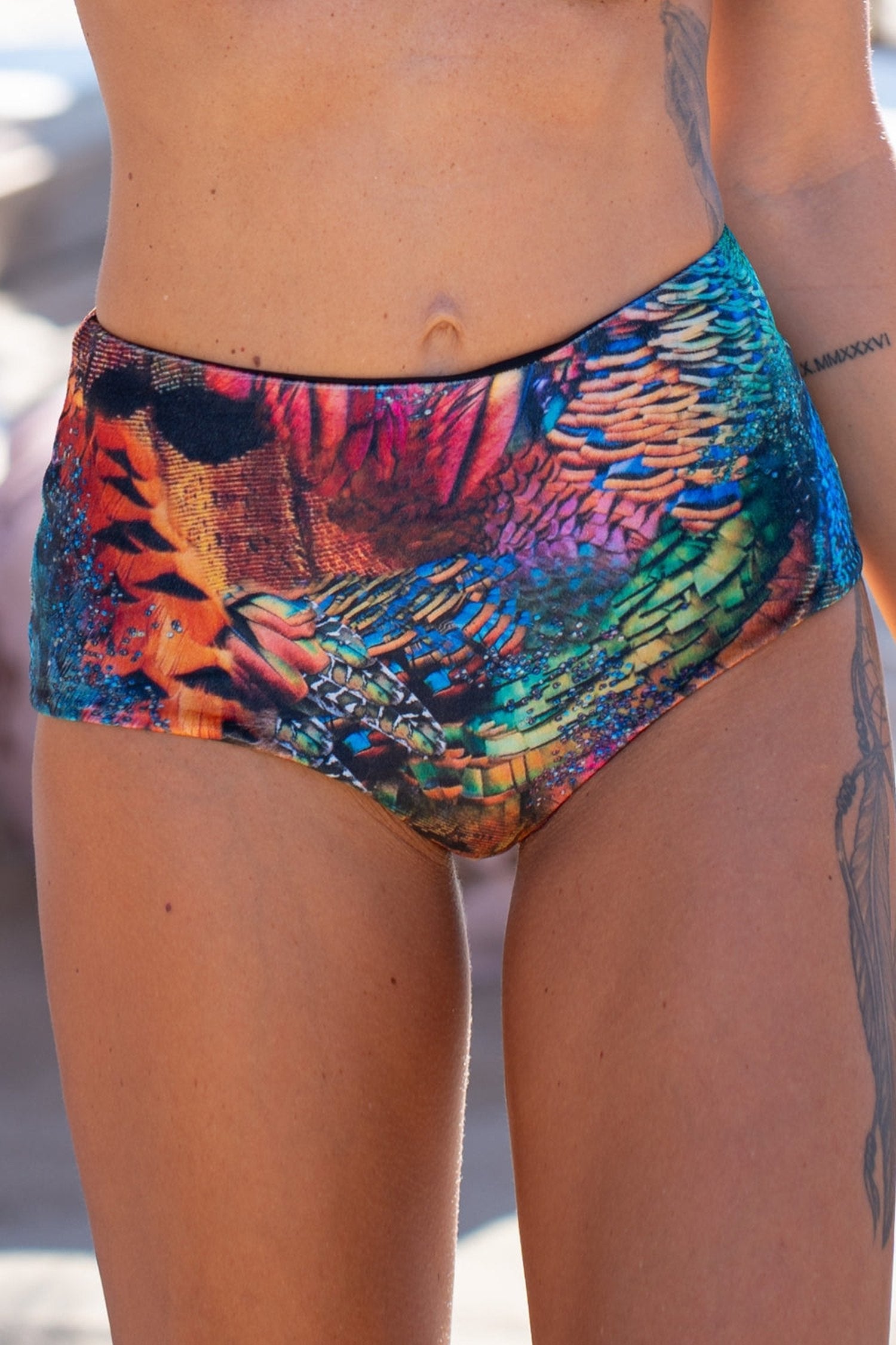 BAS DE BIKINI EN VELOURS TAILLE HAUTE - AMAZONIA