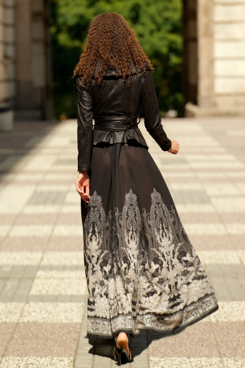 Blazer effet daim avec fermeture asymétrique en noir - Essentiels