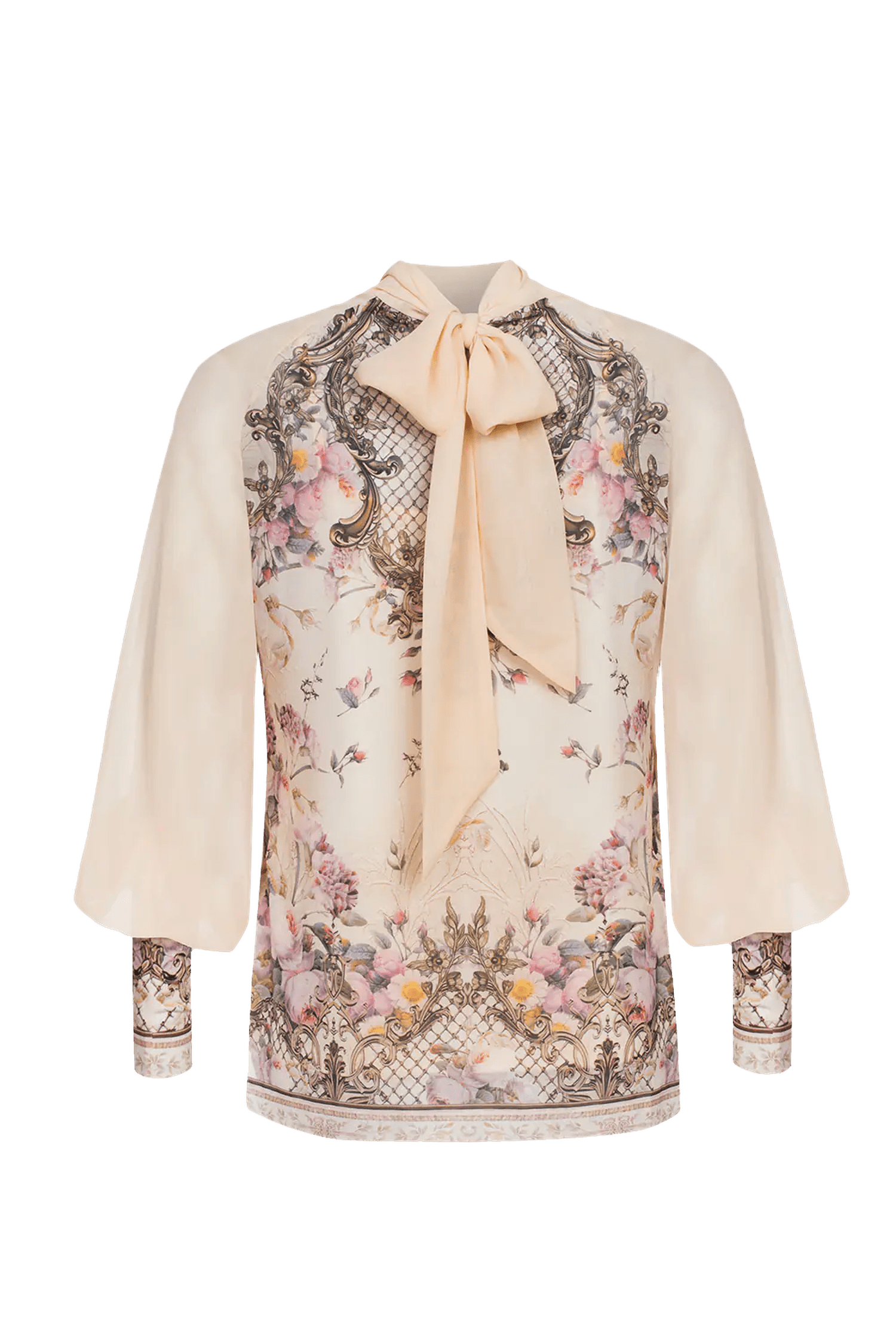 Chemisier et haut en chiffon 2-en-1 design - Fleurs baroques