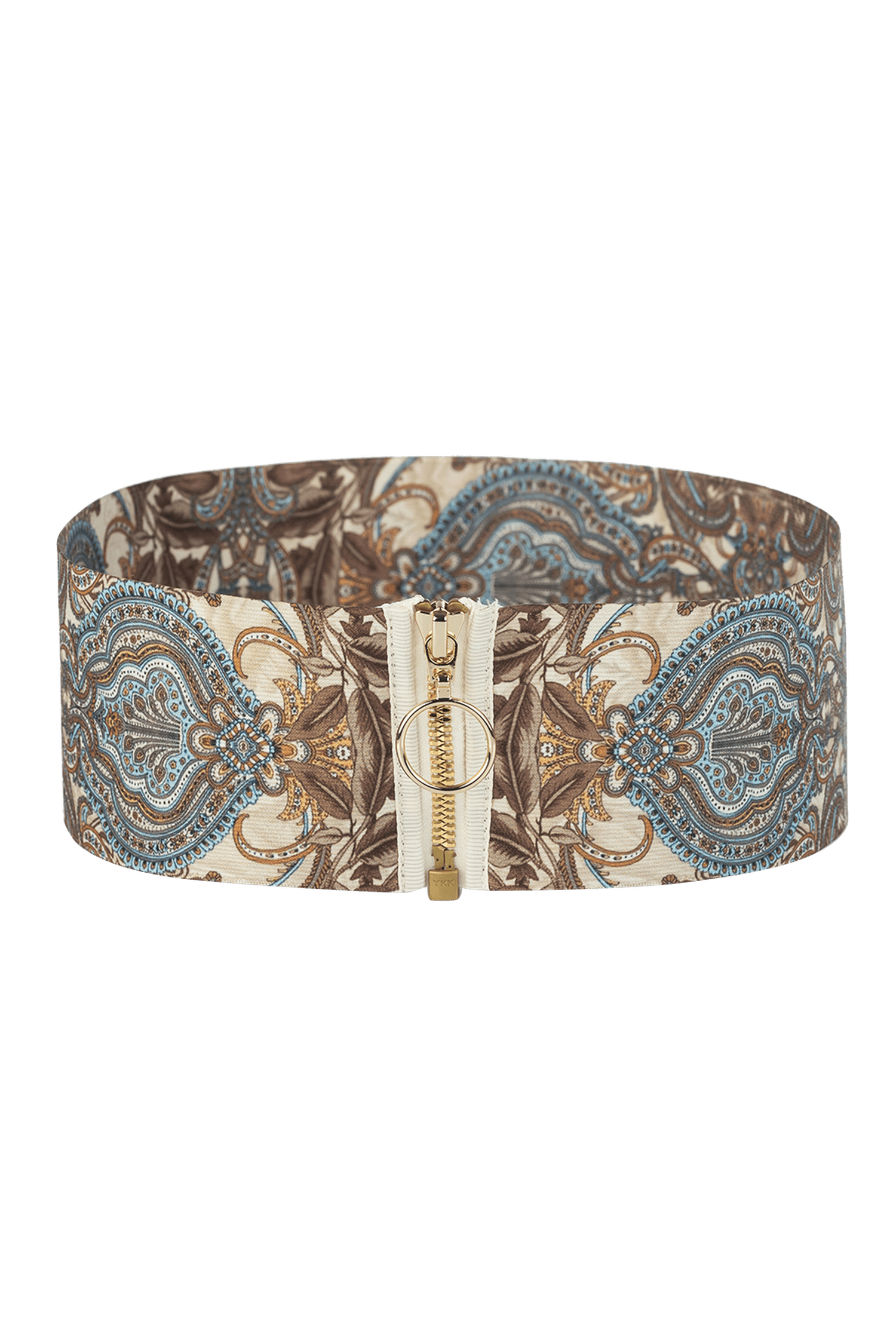 CEINTURE ÉLASTIQUE LARGE AVEC FERMETURE ÉCLAIR - CIEL PAISLEY