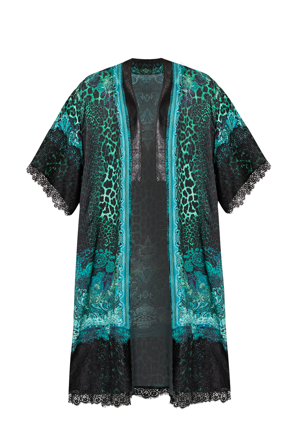 VISCOSE KIMONO - LEO NEON GREEN