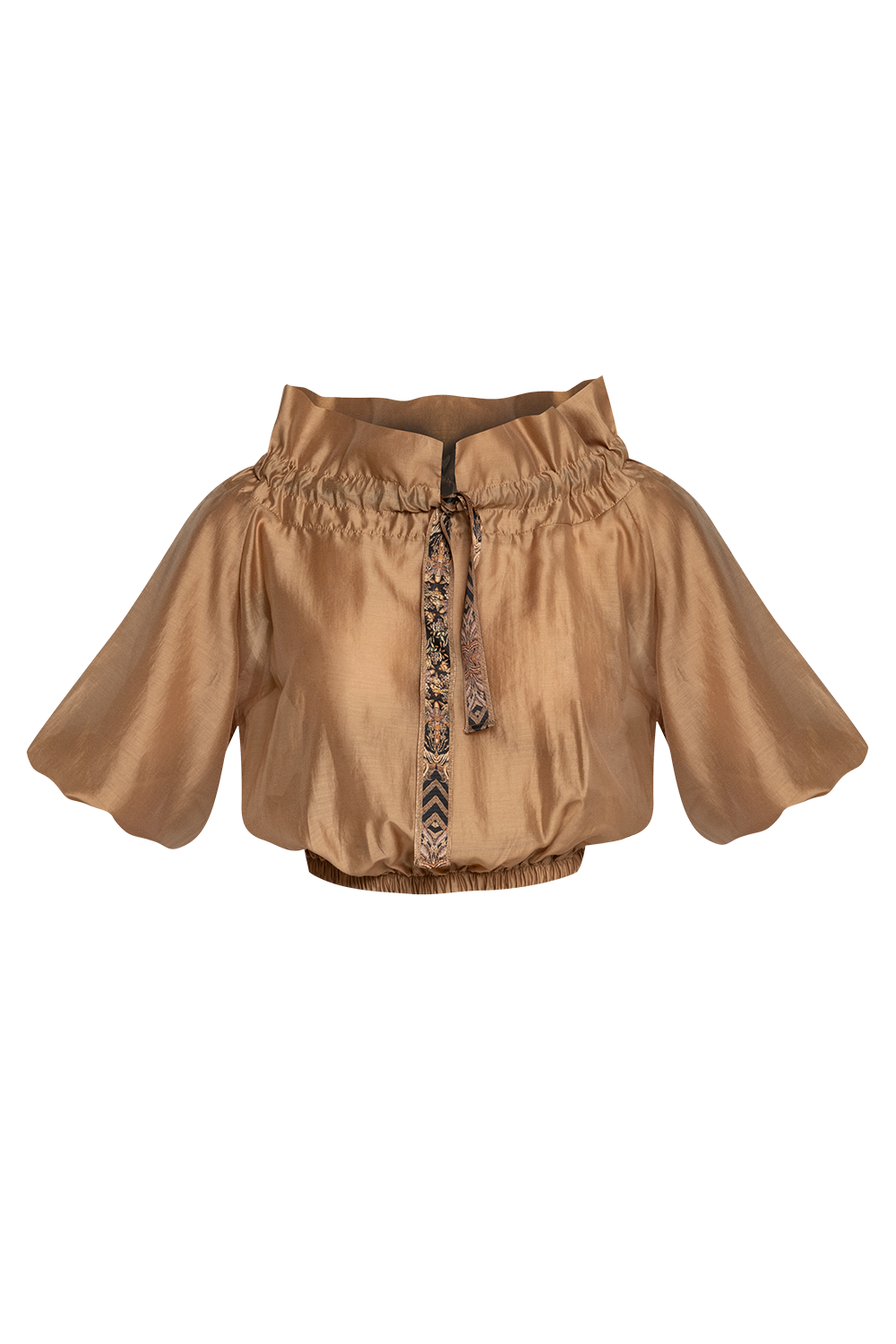BLOUSE WITH STATEMENT COLLAR - ESSENTIALS