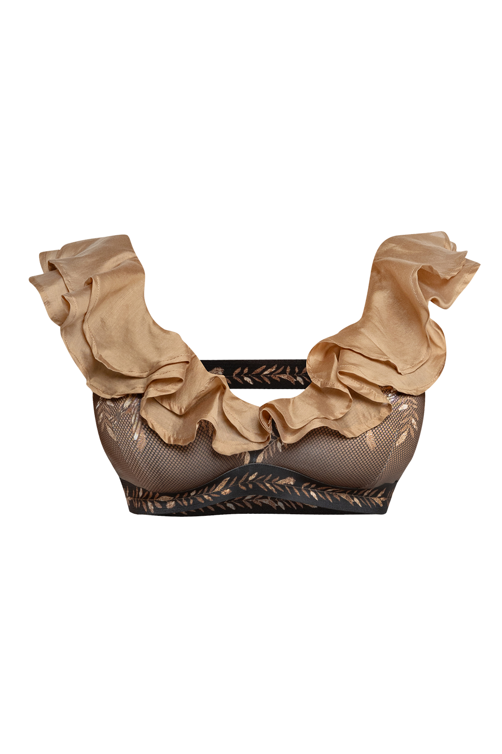 CROP TOP WITH REMOVABLE RUFFLES - SECRET GARDEN