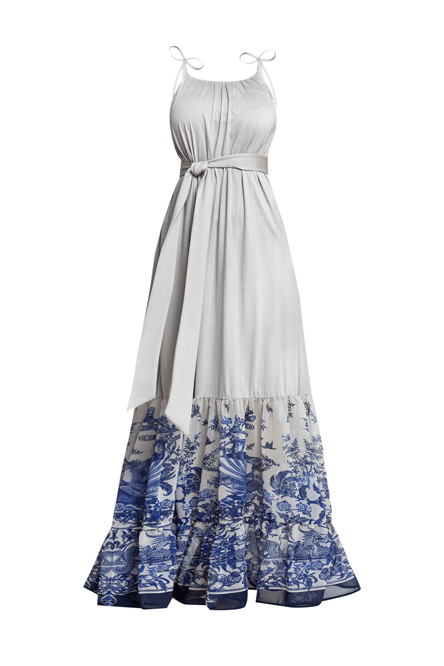 LONG VISCOSE DRESS - ASIA SKY