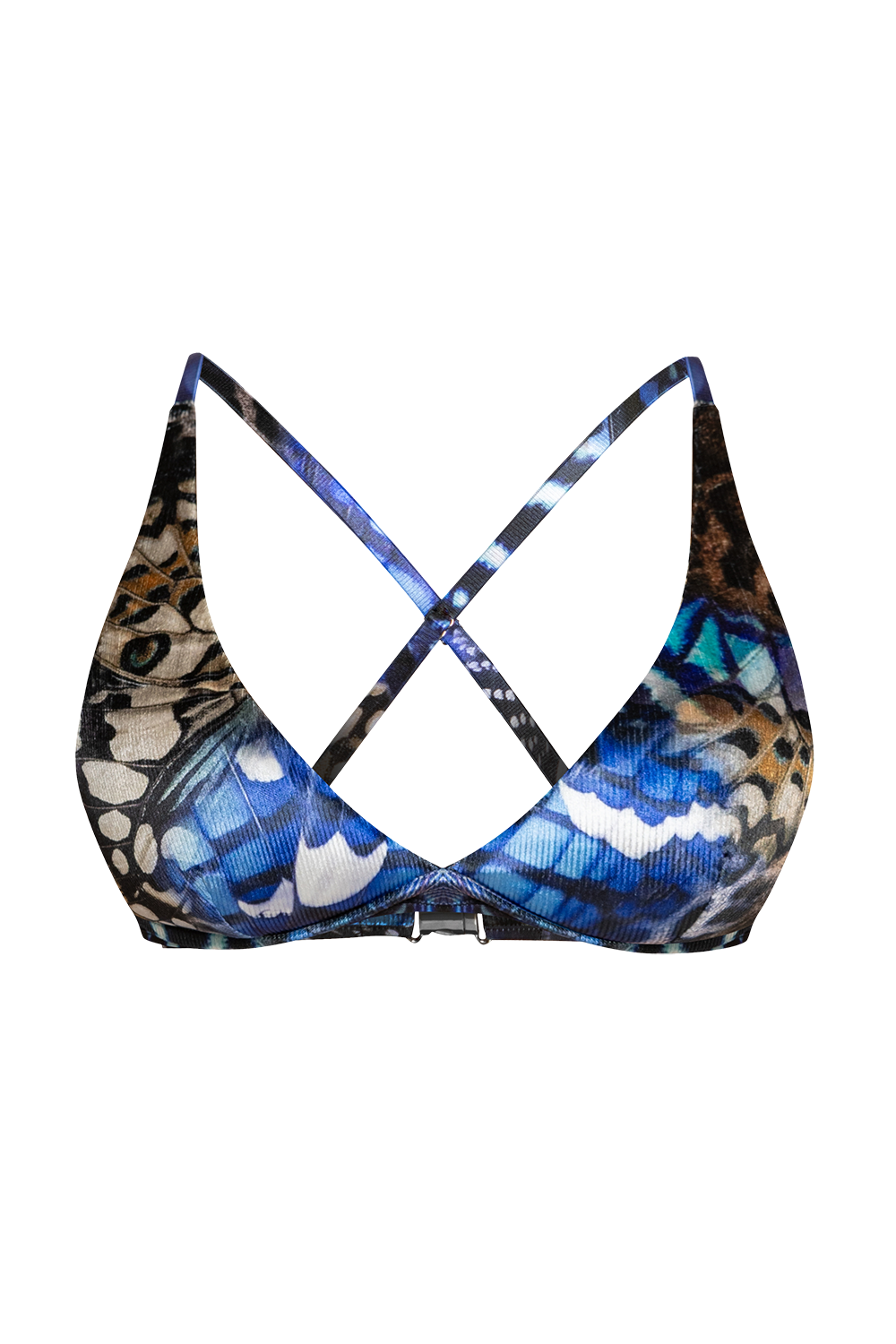 TRIANGLE VELVET TOP - LEO NEON DARK