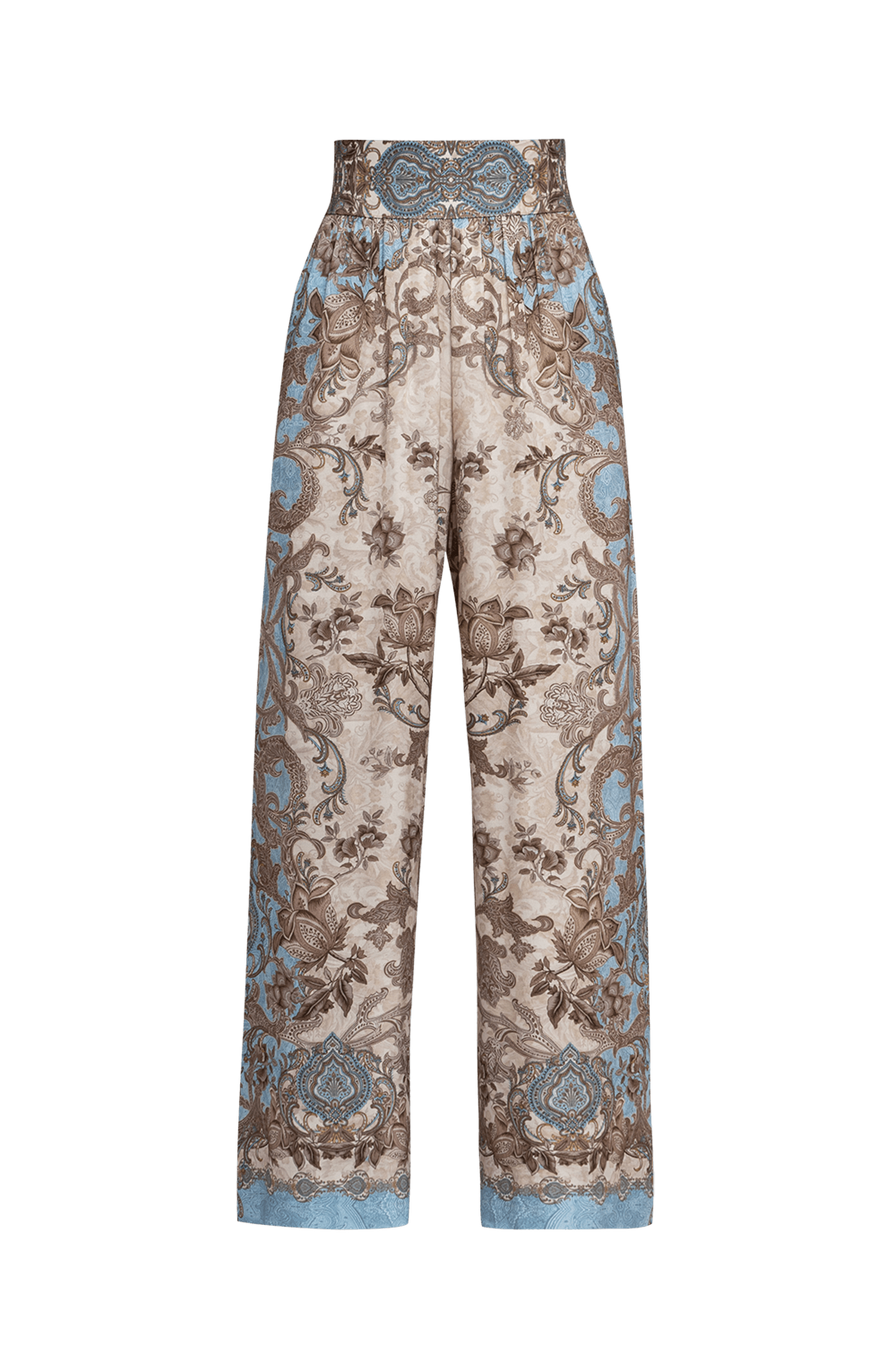 PANTALON AMPLE EN VISCOSE SATINÉE - CIEL PAISLEY