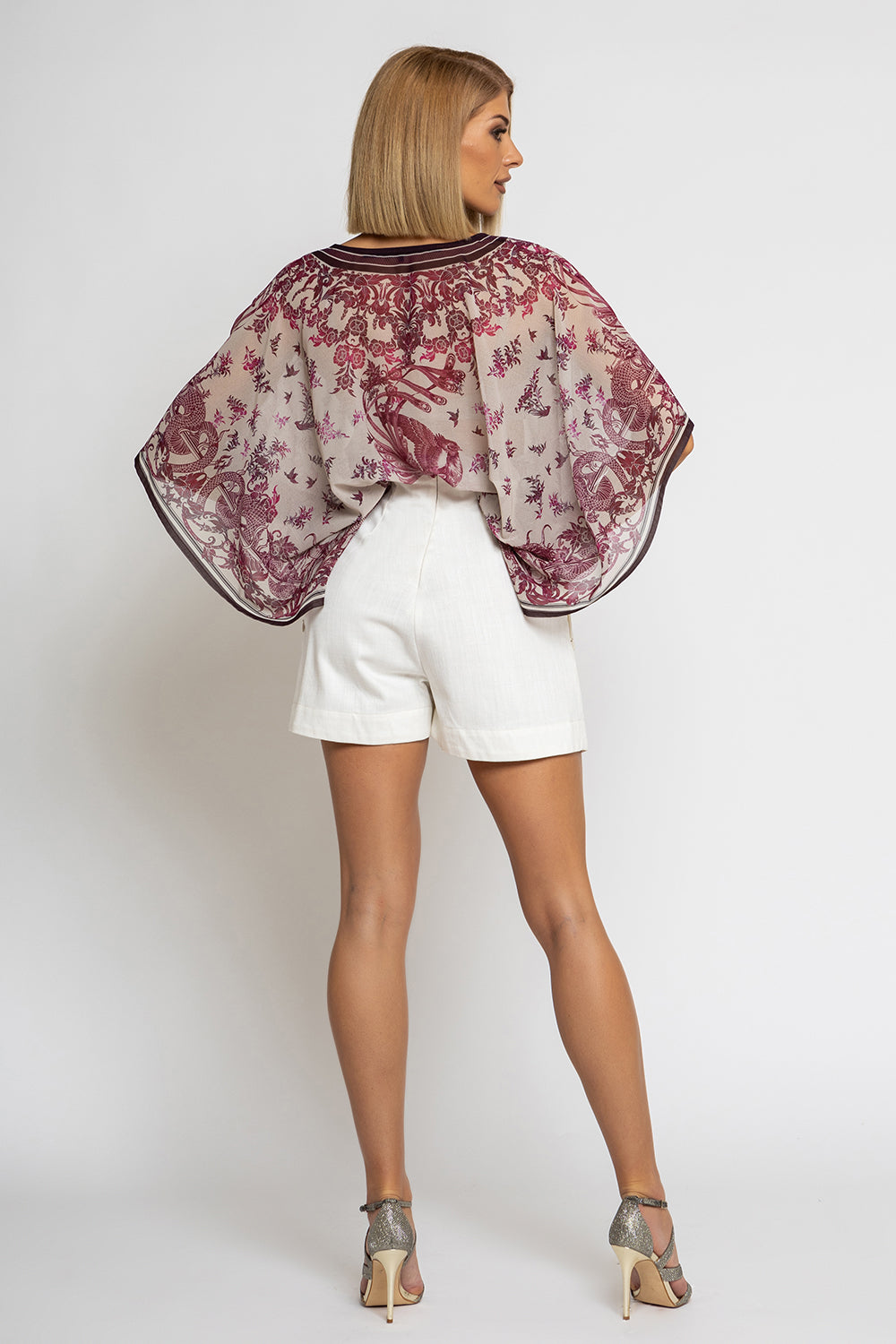 CHIFFON TUNIC - ASIA BORDEAUX