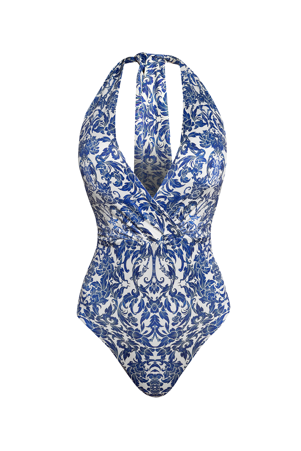 ONE-PIECE SWIMSUIT WITH DEEP NECKLINE - ASIA SKY
